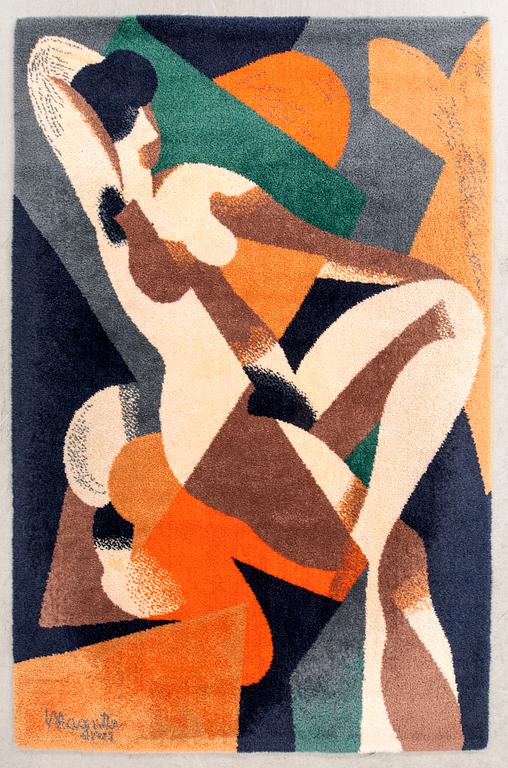 René Magritte, rug after Age art Denmark late 20th century, approx. 200 x 140 cm.