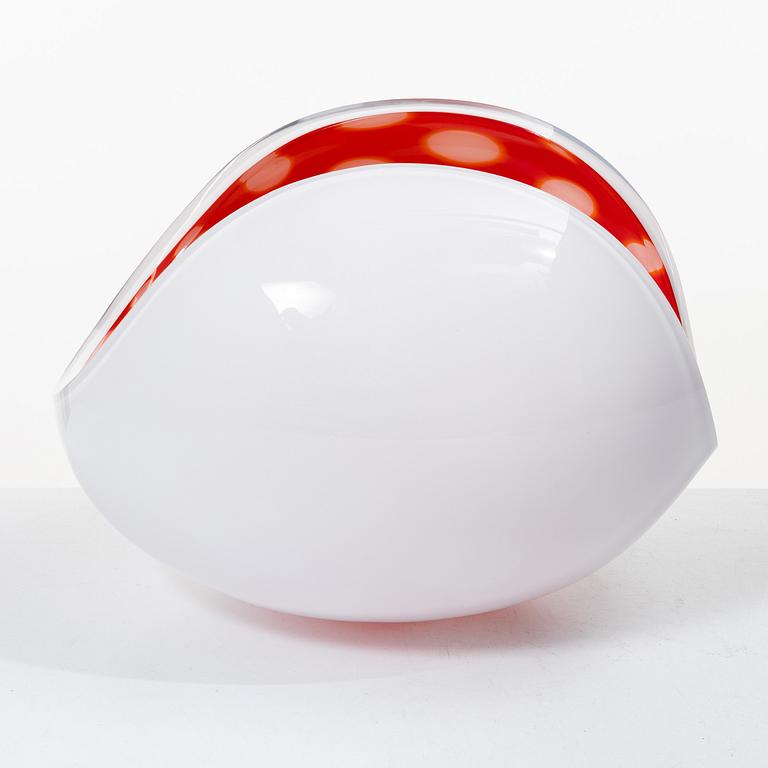 Lena Bergström, skål, glas, Orrefors, limited edition 1-10, 2004.