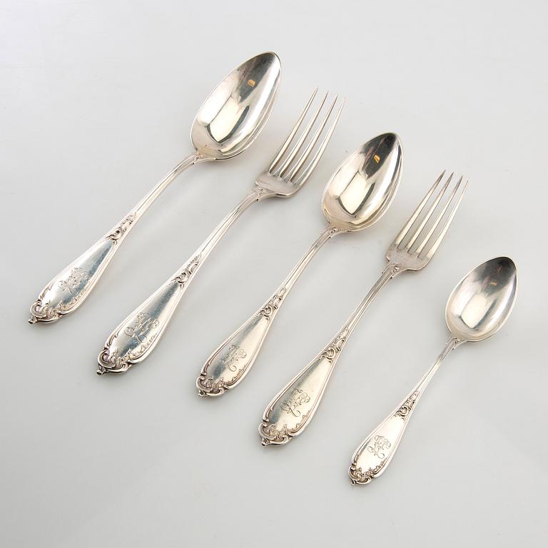 Cutlery silver 29 dlr, CG Hallberg Stockholm 1895.