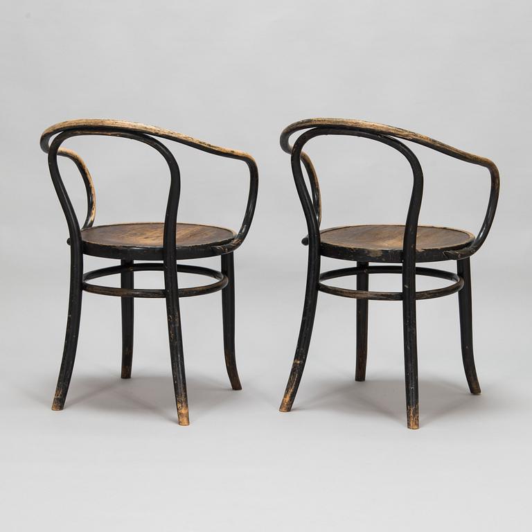 Thonet, stolar, 4 st, modell 209, efter 1920.