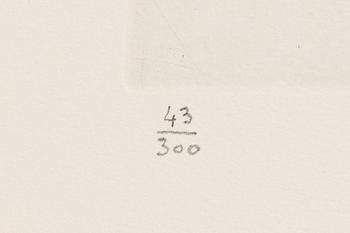 Salvador Dalí, kolorerad torrnål, 1974, signerad och numrerad43/300.