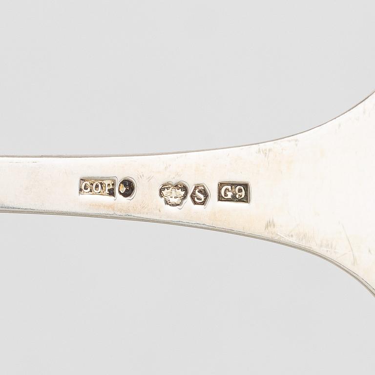 A Swedish silver cutlery set, "Tornedal", with a case, mark of CO Persson AB, Haparanda, some 1966 (106 pieces).