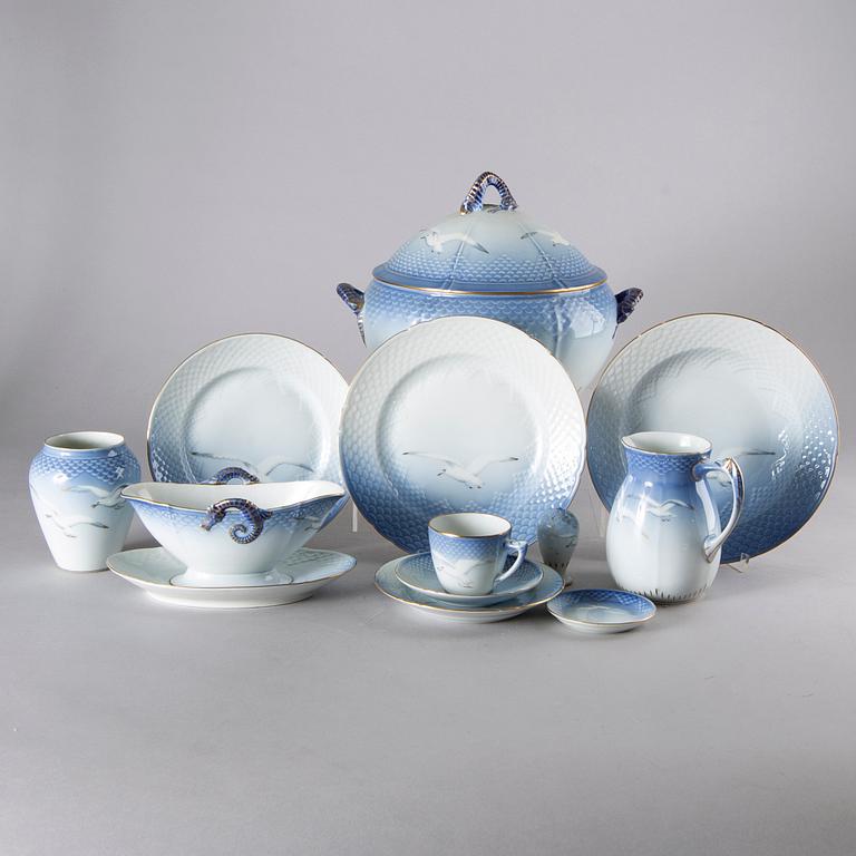 SERVIS 72 dlr Blå Måsen Bing & Gröndahl Danmark 1900-talets senare del porslin.