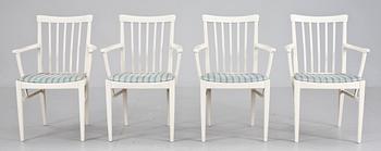 KARMSTOLAR, 4 st, "Herrgården", Carl Malmsten Bodafors 1961.