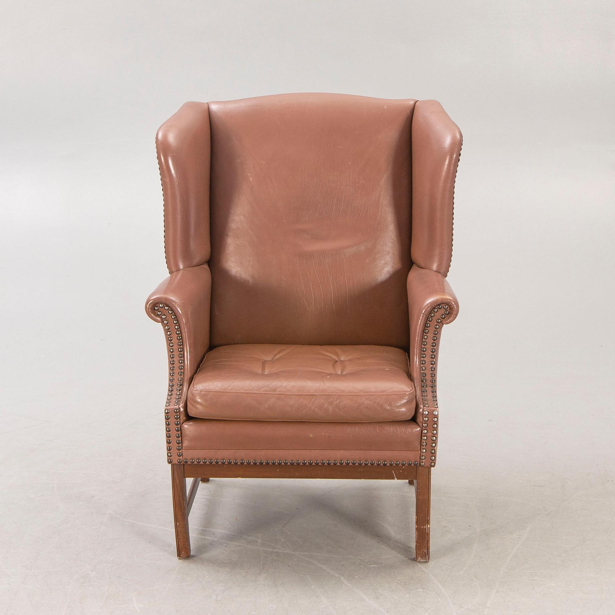 A 1960s leather armchair.