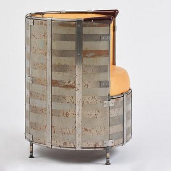 Mats Theselius, fåtölj, "Älgskinnsfåtöljen", ed. 52/360, Källemo, Värnamo, efter 1991.