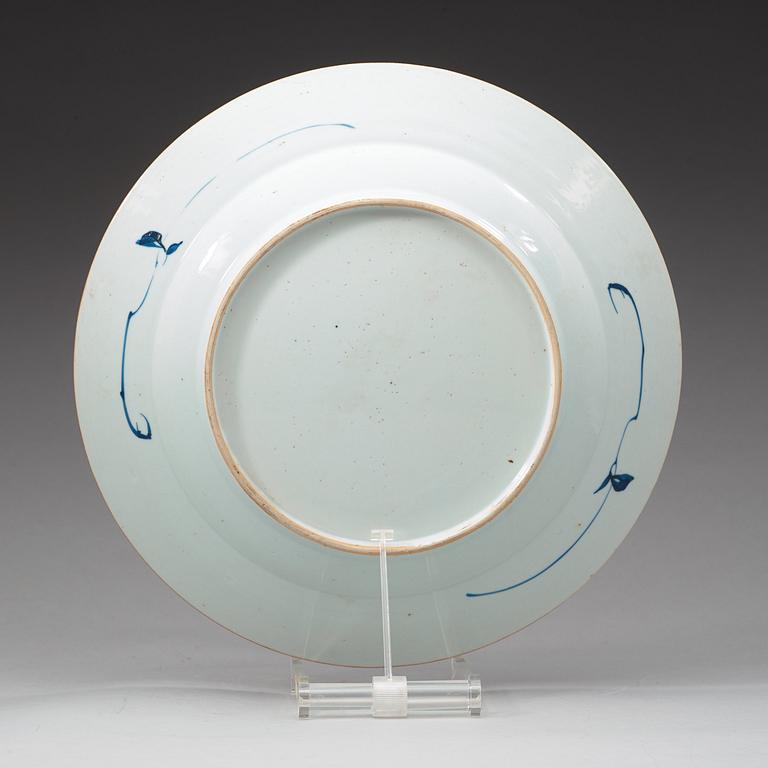 A blue and white charger, Qing dynasty, Yongzheng (1723-35).
