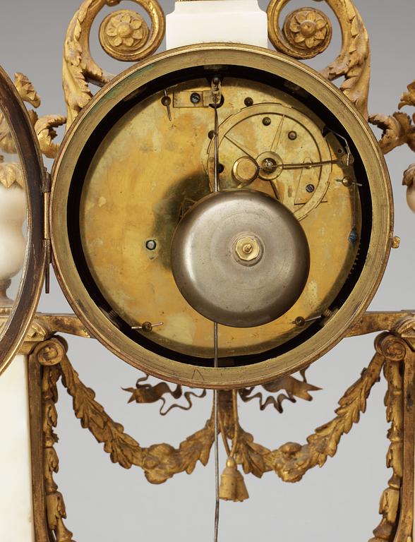 A Louis XVI late 18th Century mantel clock, by Pierre Michel Barancourt.