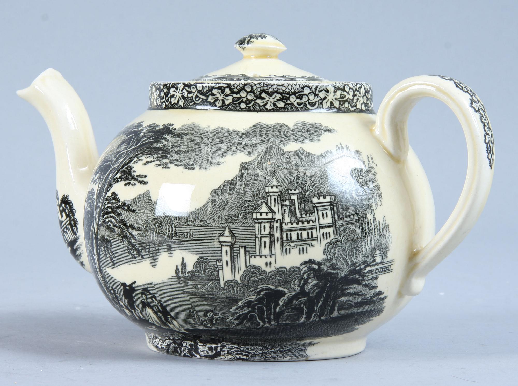 TESERVIS, 4 delar, flintgods, Royal Staffordshire Pottery, England, 1900-tal.