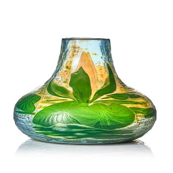 23. Edmond Lachenal, (after a drawing by the same), an Art Nouveau cameo glass vase, Daum, Nancy, France.