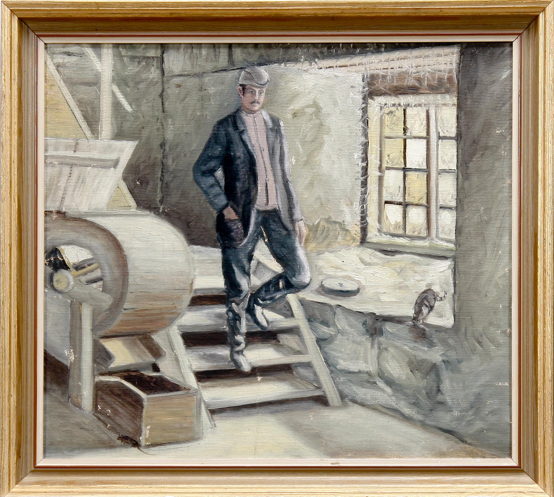 ALFRED EKSTAM, olja på duk. Stämpelsign à tergo.