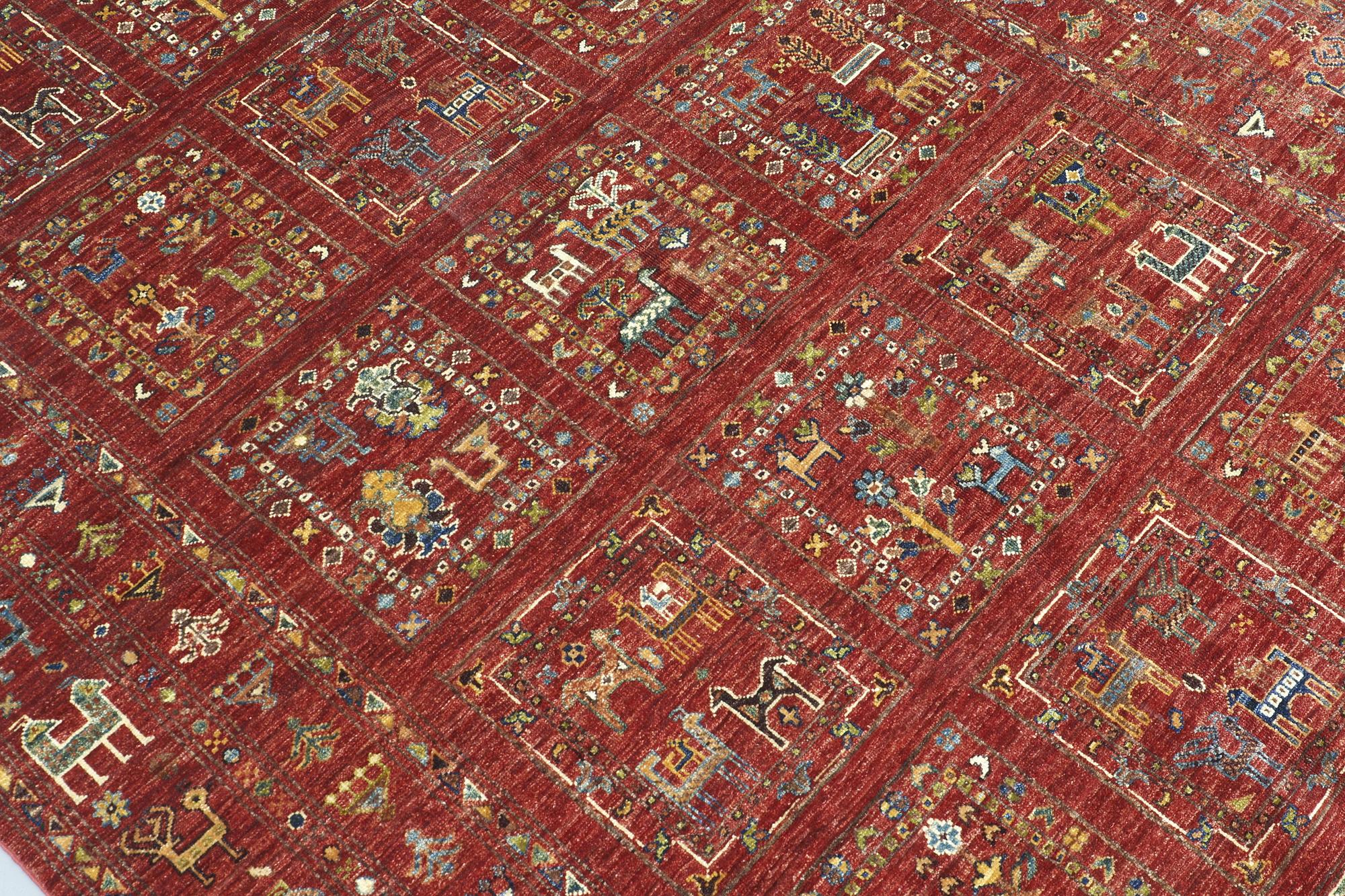 A rug, Ziegler design figural, ca 235 x 168 cm.