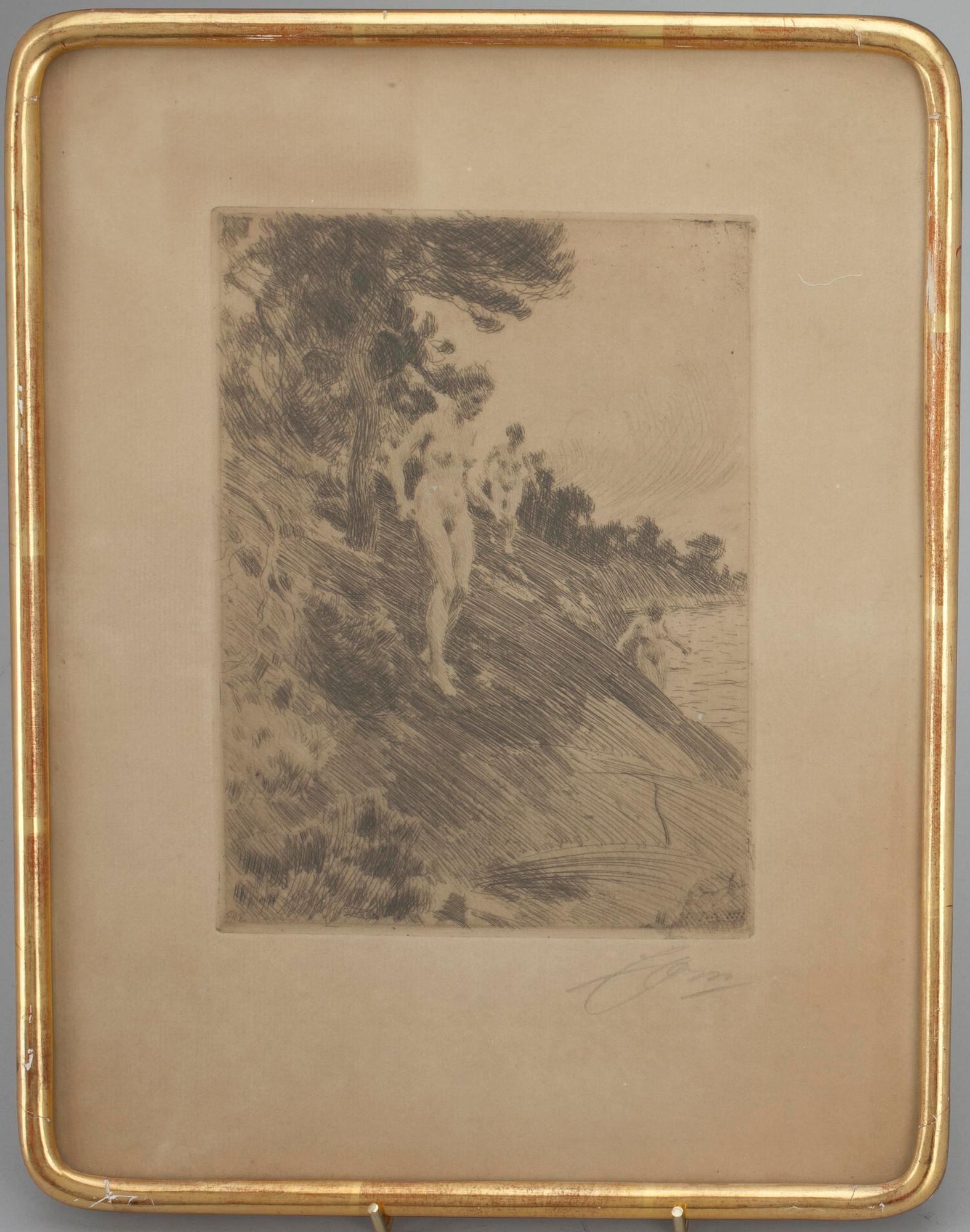 ANDERS ZORN, etsning, signerad.