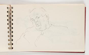 Lotte Laserstein, 10 små skissblock med teckningar.