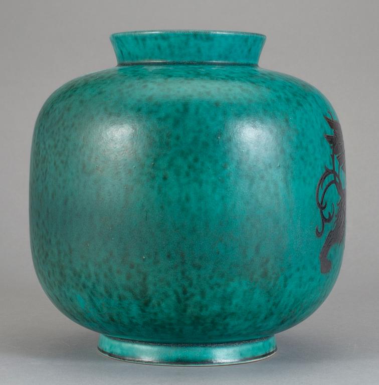 VAS, stengods, "Argenta", Wilhelm Kåge, Gustavsberg, 1948.