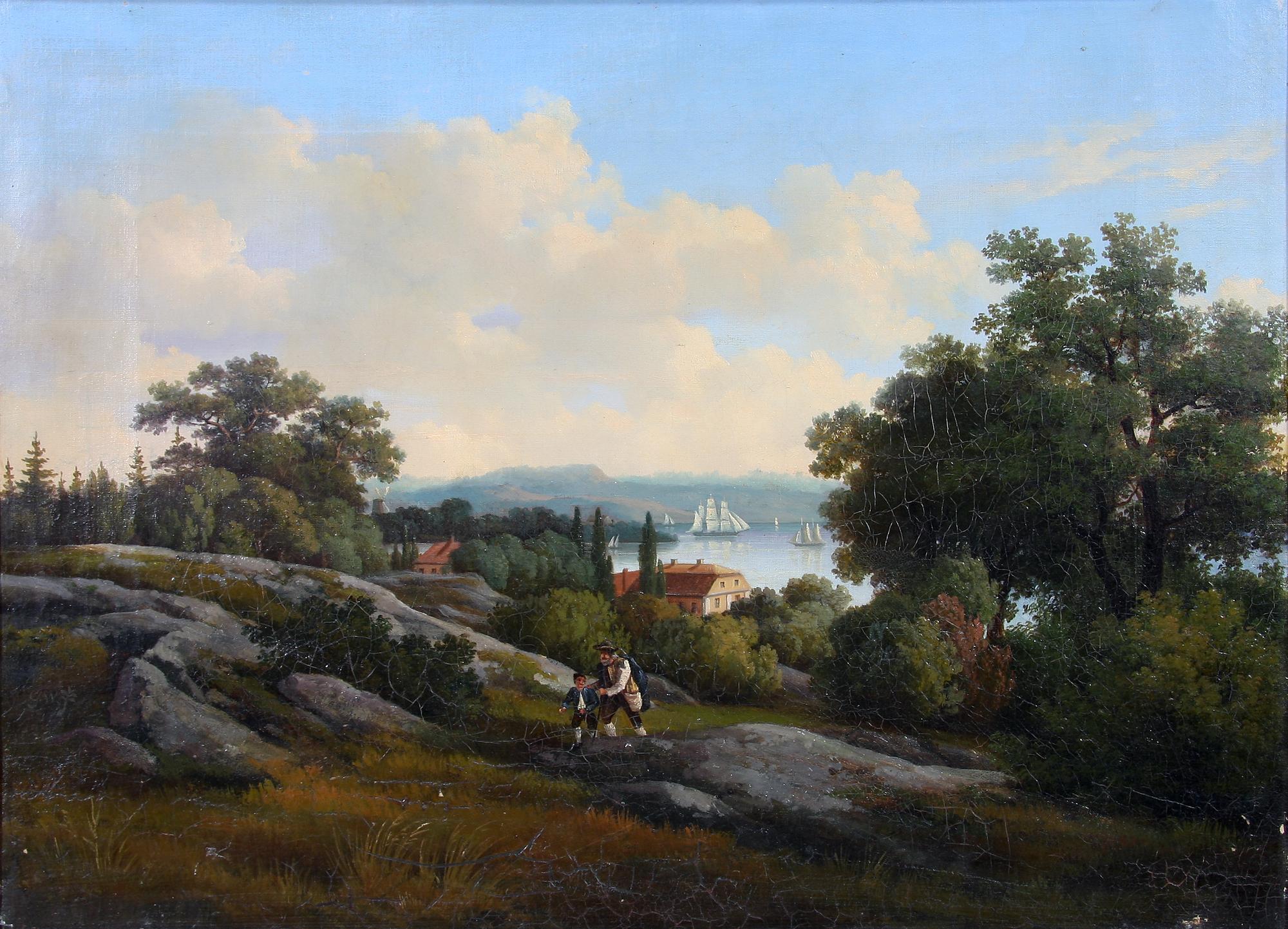 GUSTAV WILHELM PALM, olja på duk. Sign.