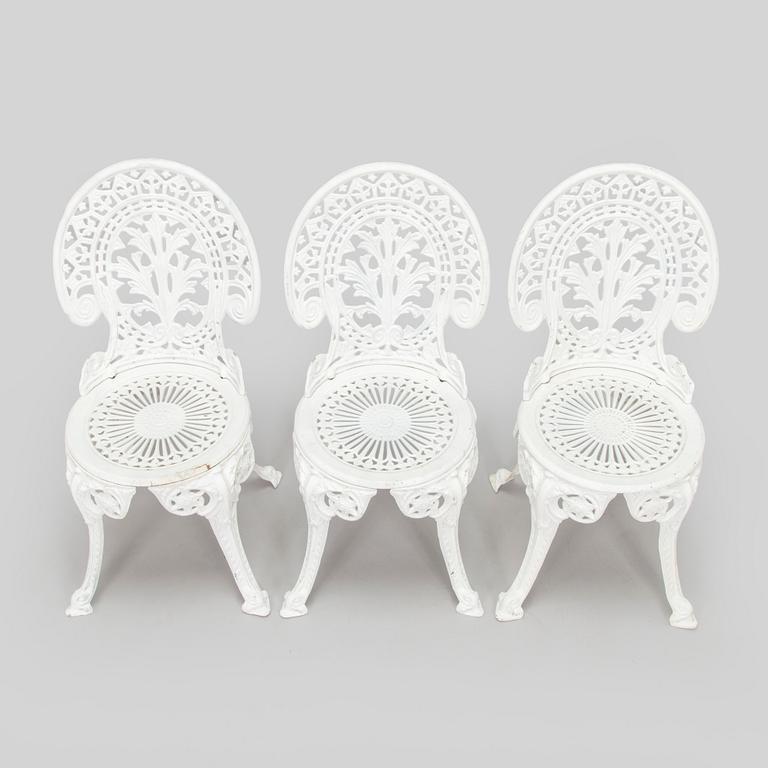 Three garden chairs, second half of the 20th century.