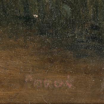 OKÄND KONSTNÄR, olja på duk, Frankrike sent 1800-tal, otydlig signatur.