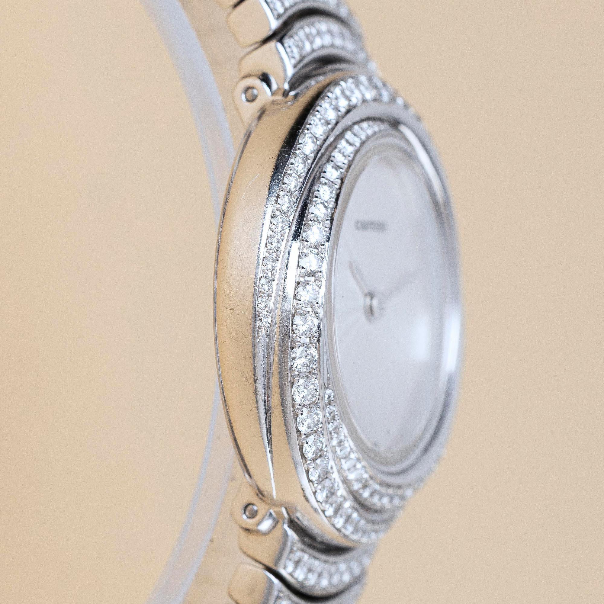 Cartier, Trinity, "Diamond set case and bracelet", ca 2000.