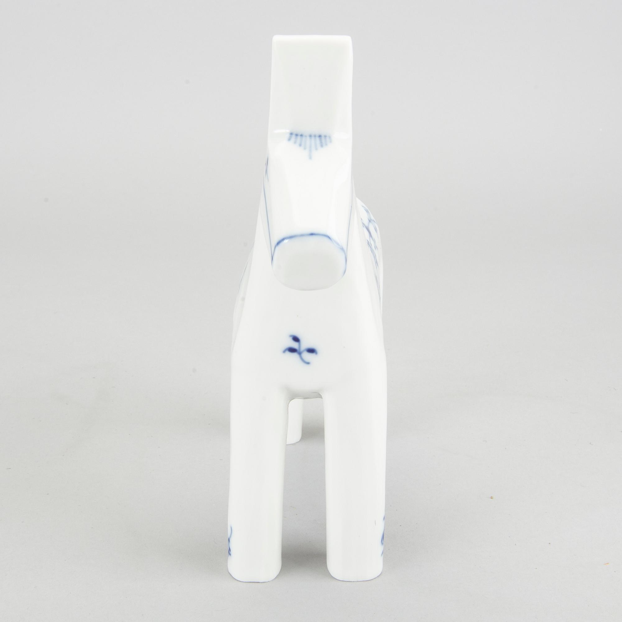 DALAHÄST, porslin, "Musselmalet", Royal Copenhagen,