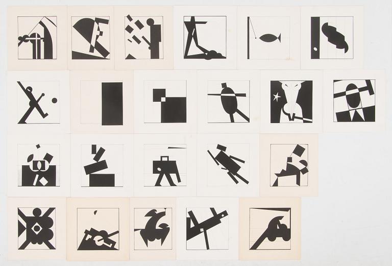 Leonhard Lapin, a set of 22 lithographies, signed and dated -86-91, numbered.