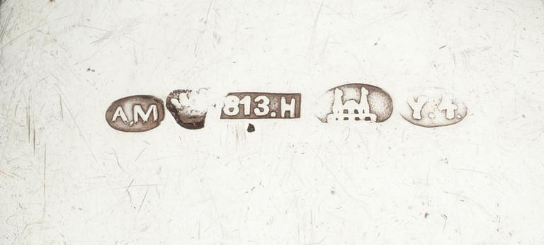 PARTI SILVER, 6 delar, Finland 1837-1925. Silvervikt tot. ca 470 g.