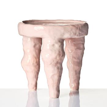 Fanny Ollas, a ceramic stool/sculpture, executed in her studio, Gustavsberg, Stockholm.