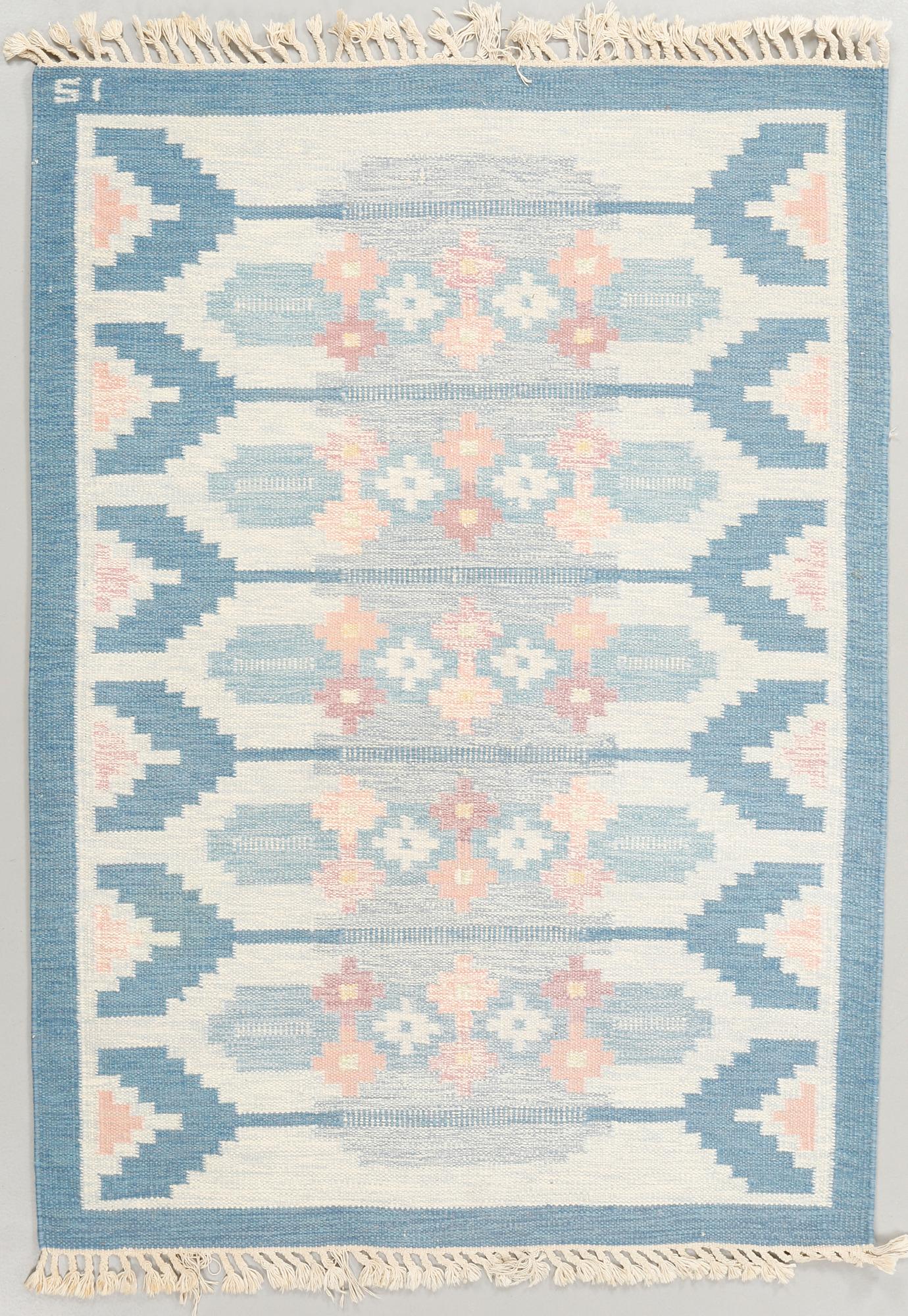 INGEGERD SILOW, matta, rölakan, 1900-talets mitt, 194 x 144 cm.