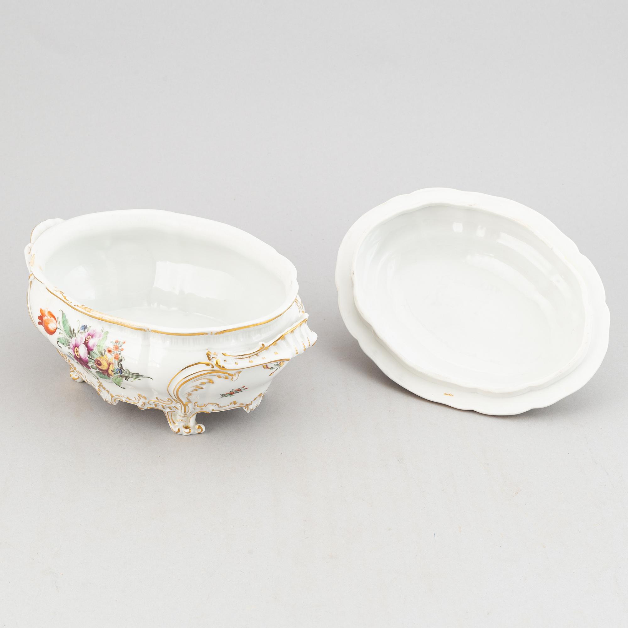 A rococo style dining service, 68 pcs, from Nymphenburg, Germany.