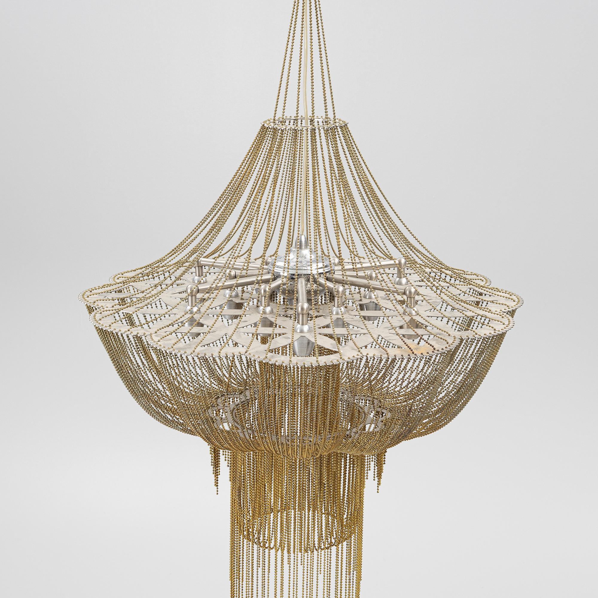 Adam Hoets & Sian Eliot, taklampa, "Flower of Life", Willow Lamp, Sydafrika, samtida.