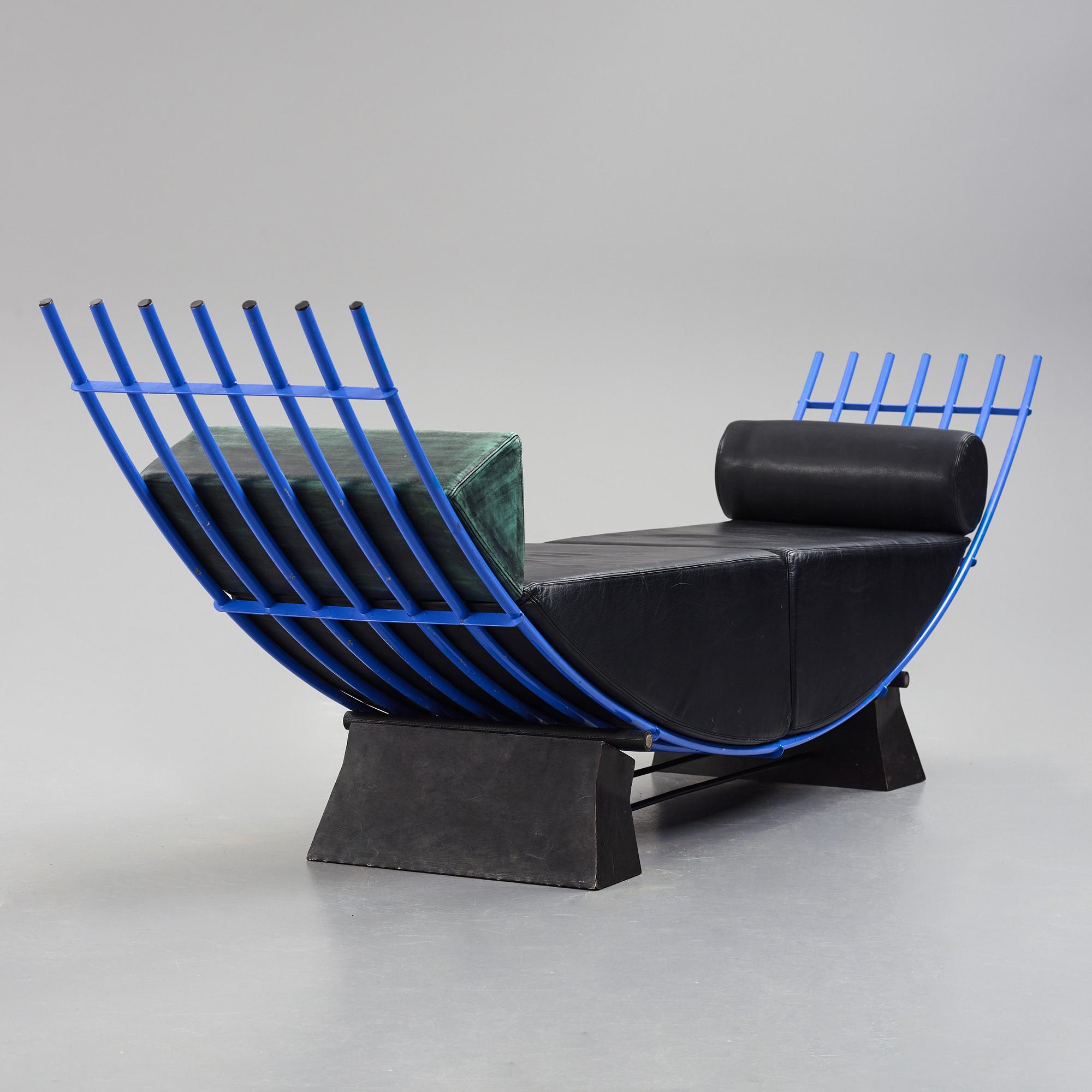 Jonas Bohlin, a 'Concav' chaise longue, Källemo, Sweden ca 1985.