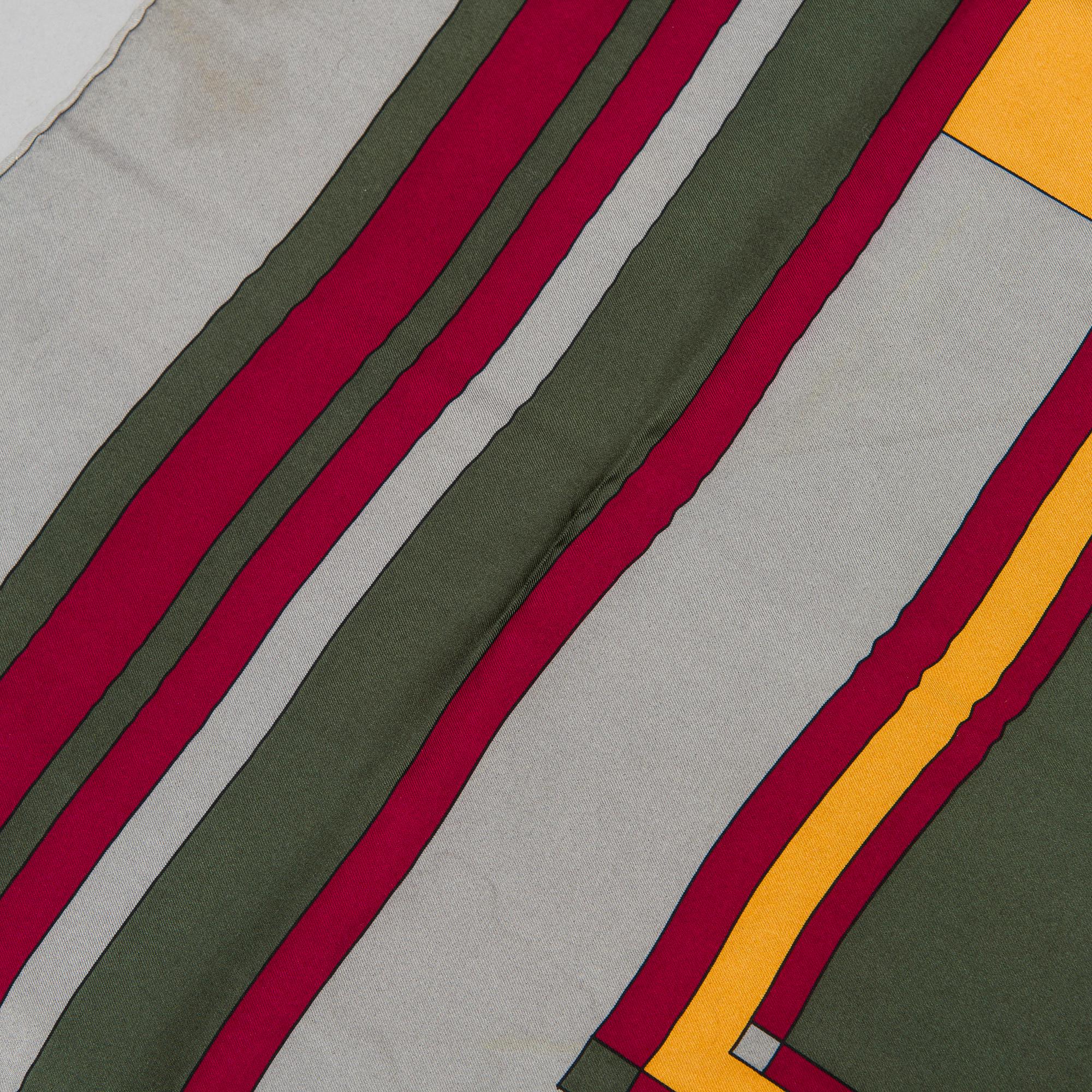 Christian Dior, two silk scarves.