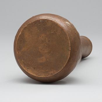 An Emy Wahlström Art Nouveau patinated bronze vase by AB Hugo Elmqvist, Stockholm.