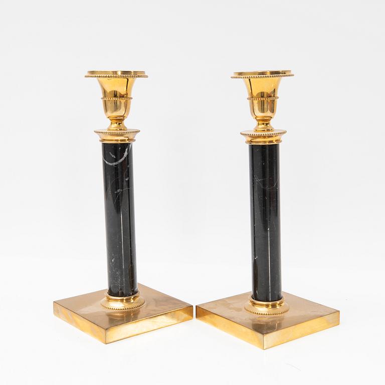 Ljusstakar, ett par, Skultuna, "Jubileumsljusstaken Adolf Fredrik".