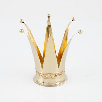 Brudkrona, förgyllt silver, 1940-tal, Sverige.