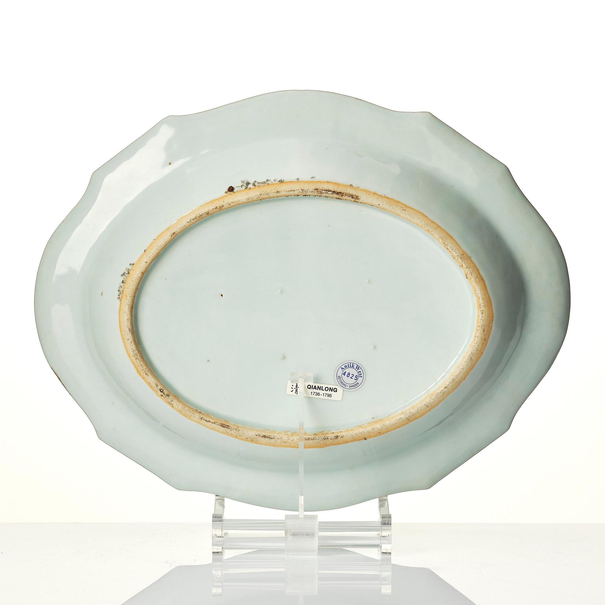 A famille rose tureen with cover and stand, Qing dynasty, Qianlong (1736-95).