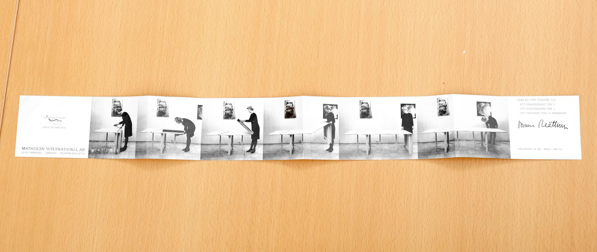 SLAGBORD, "Maria Flap", Bruno Mathsson, Mathsson International, Värnamo, formgivet 1936.