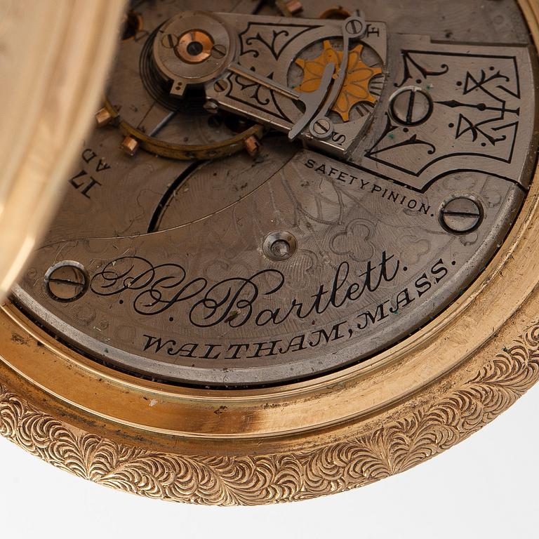 Waltham, pocket watch, hunter, 56.5 mm.