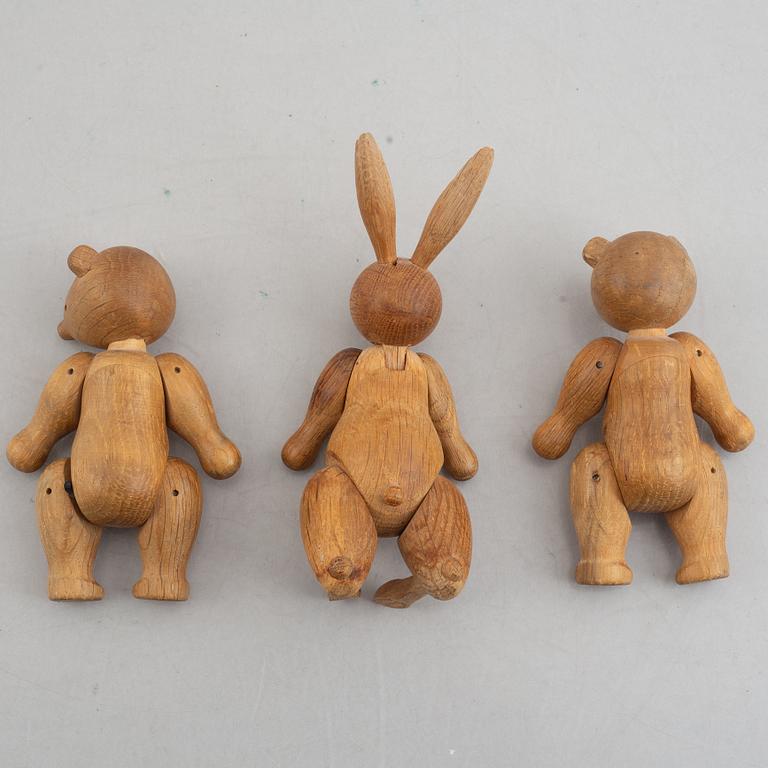 Kay Bojesen, figures, 3 pcs, Denmark.