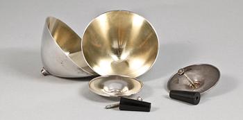 COCKTAILSET, 5 delar, nysilver, G.A.B design Folke Arström, 1930-tal.