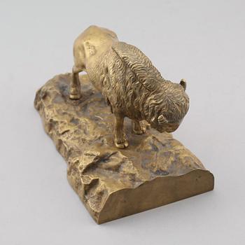 SKULPTUR, förgylld brons, omkring år 1900.