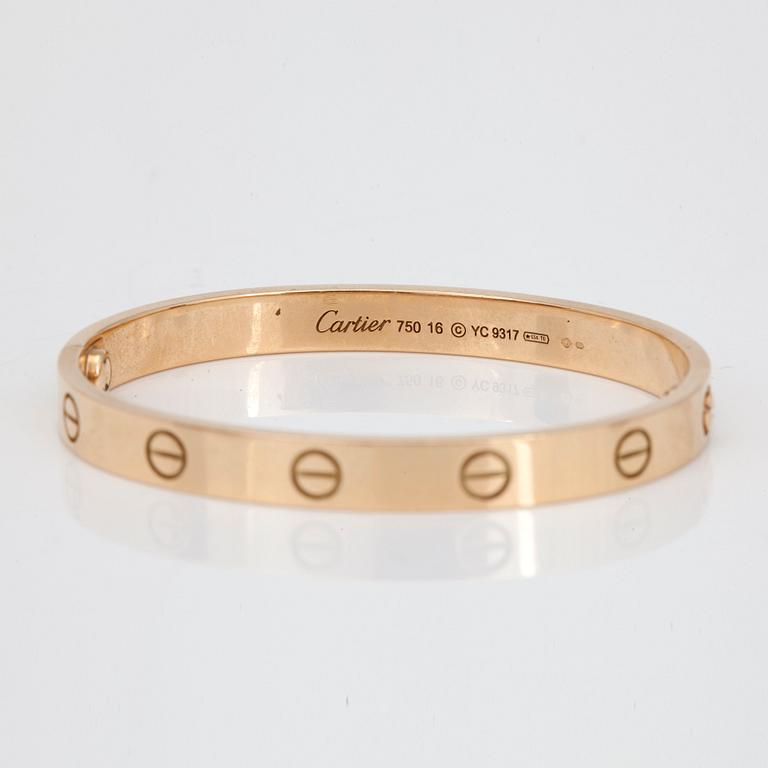 A Cartier "Love" bracelet.