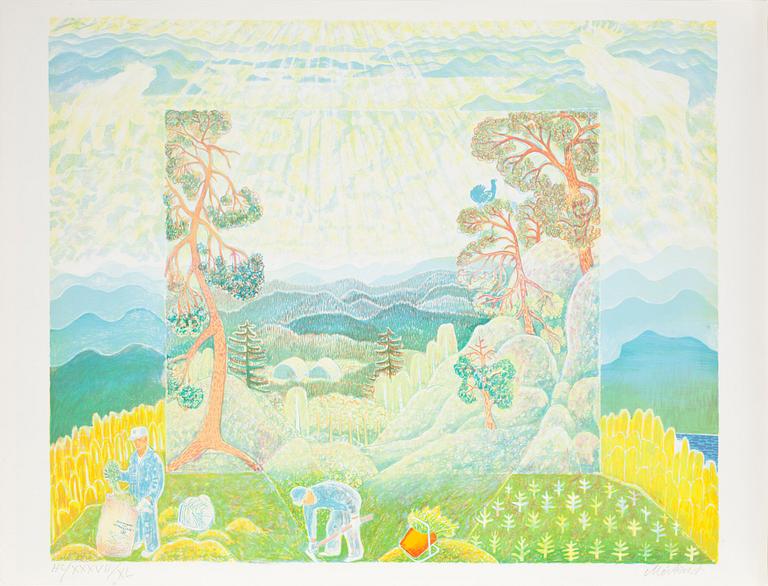 MÅRTEN ANDERSSON, 4 st, "Iggesundsmappen", grafiska blad, signerade och numrerade HC/XXXVII/XL.