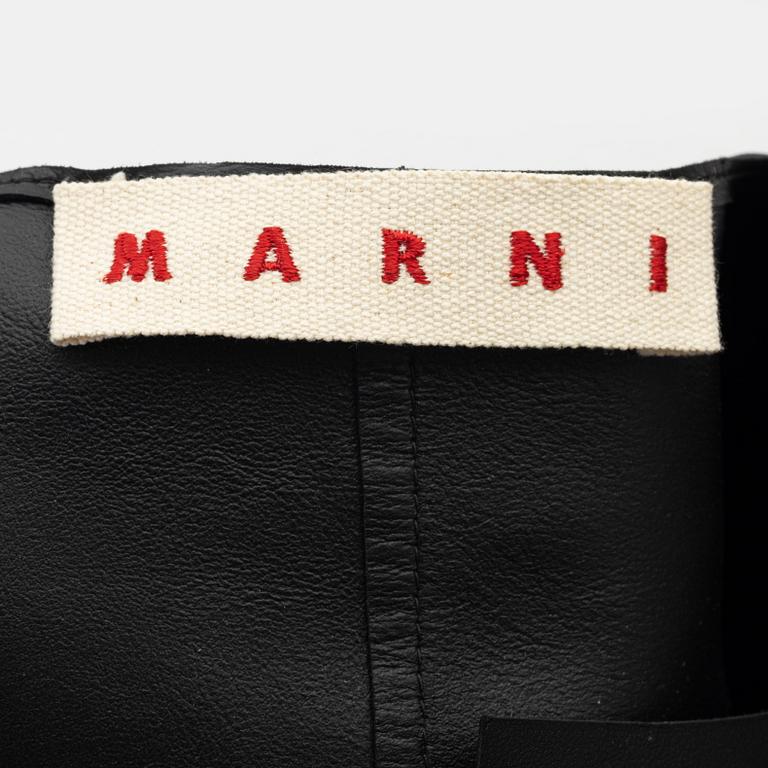 Marni, a leather jacket, size 38.