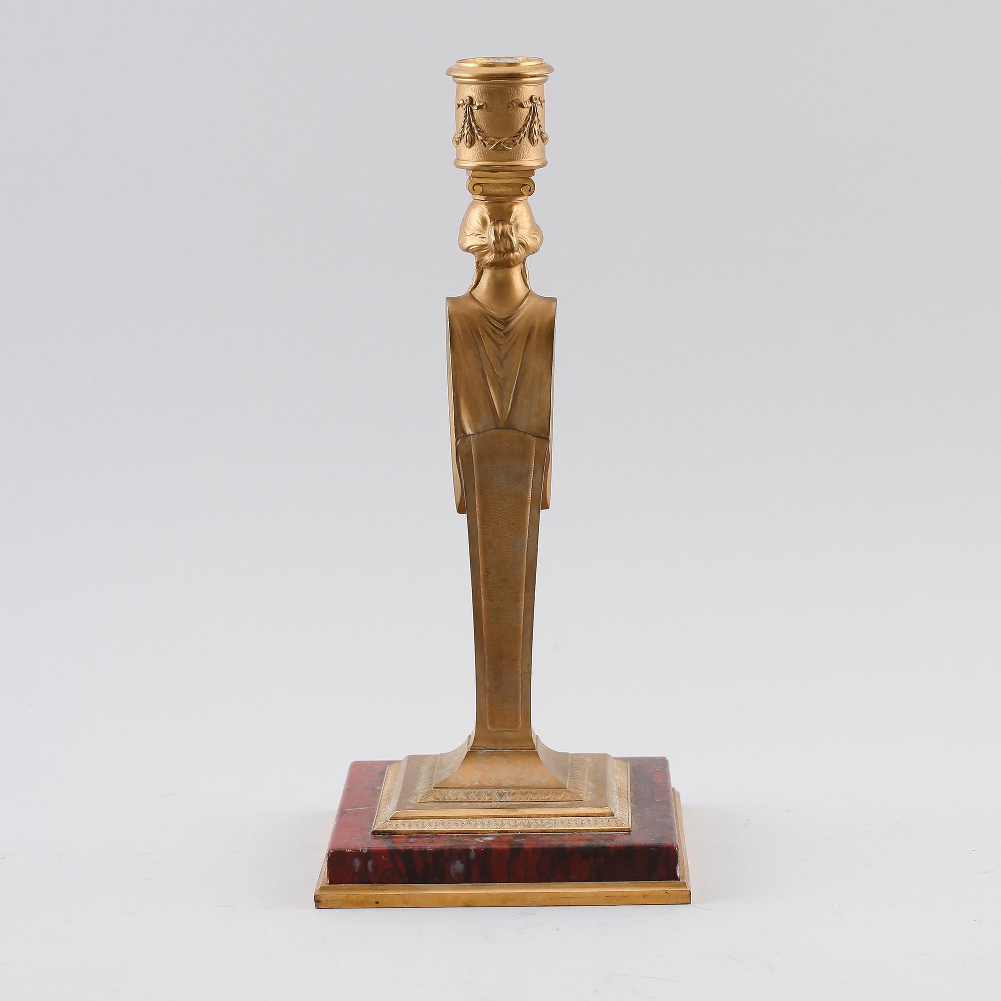 LJUSSTAKE, empirestil, omkring år 1900.