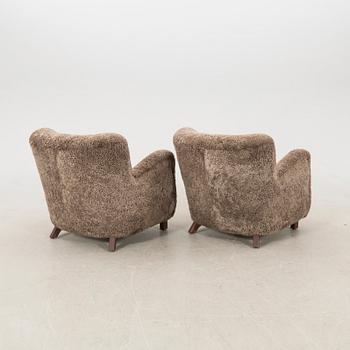 Armchairs, a pair, Denmark 1930s.
