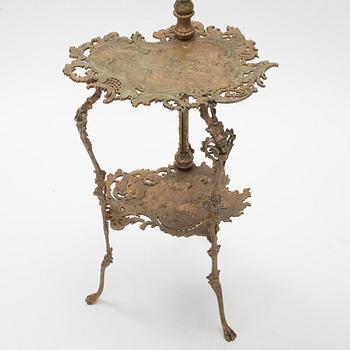 Floor oil lamp with table, Neo-Rococo, late 19th Century.