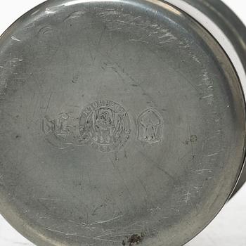 Firma Svenskt Tenn, probably Estrid Ericson & Nils Fougstedt, a pewter lidded jar, Stockholm, 1954.