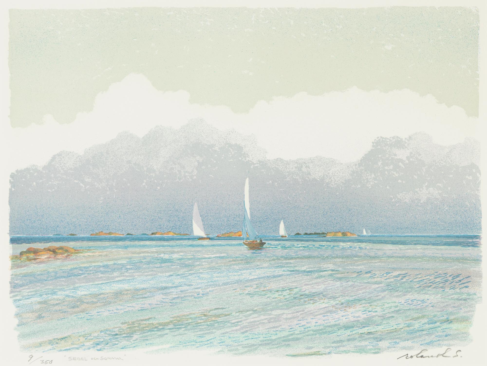 Roland Svensson, färglitografi, signerad 9/350.