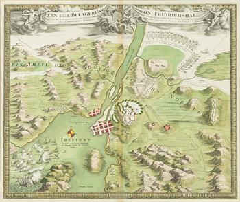 Johann Baptist Homann, "Plan der Belagerung von Fridrichshall".